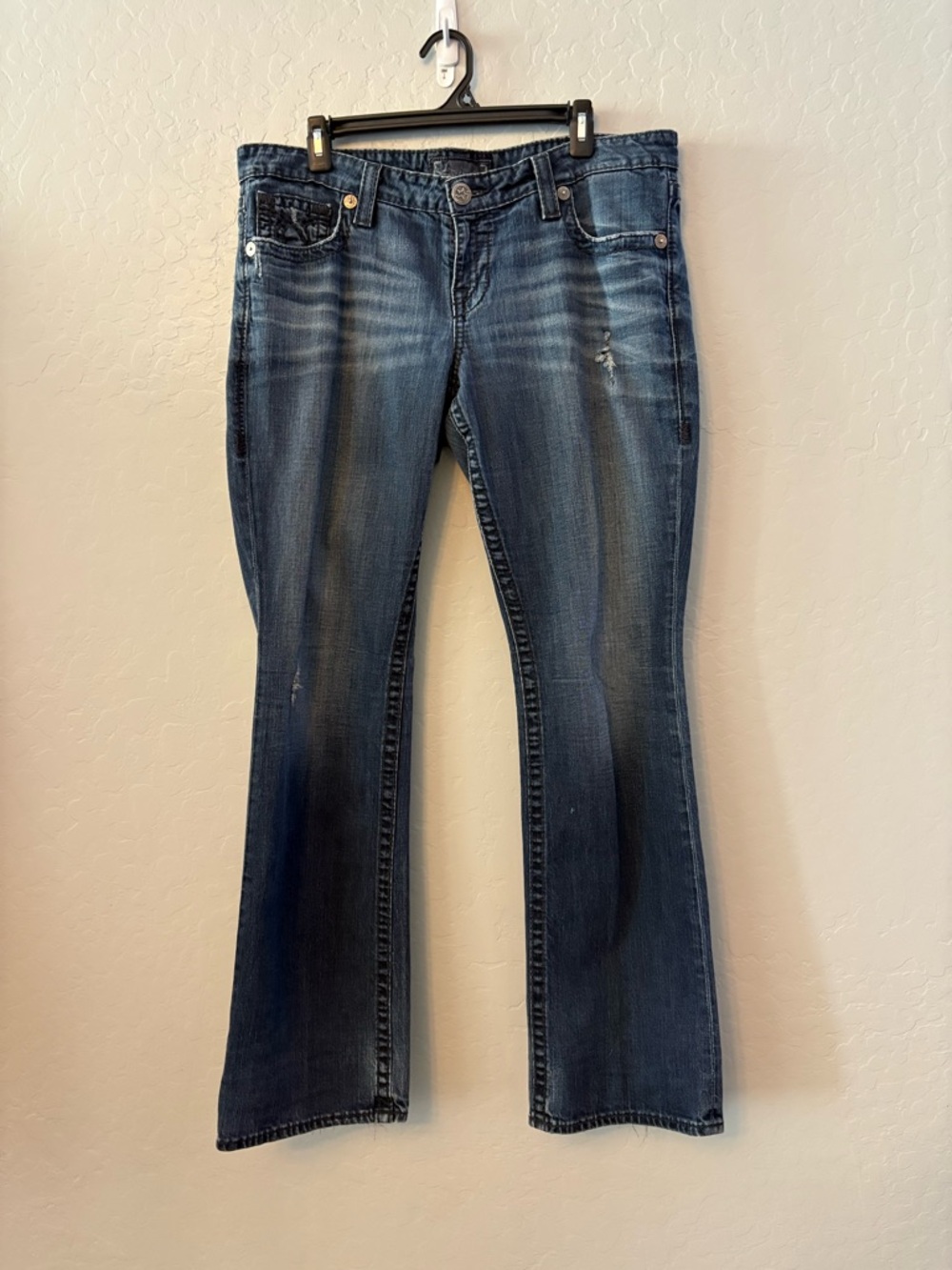 Big Star Liv boot cut distressed jeans size 34 L